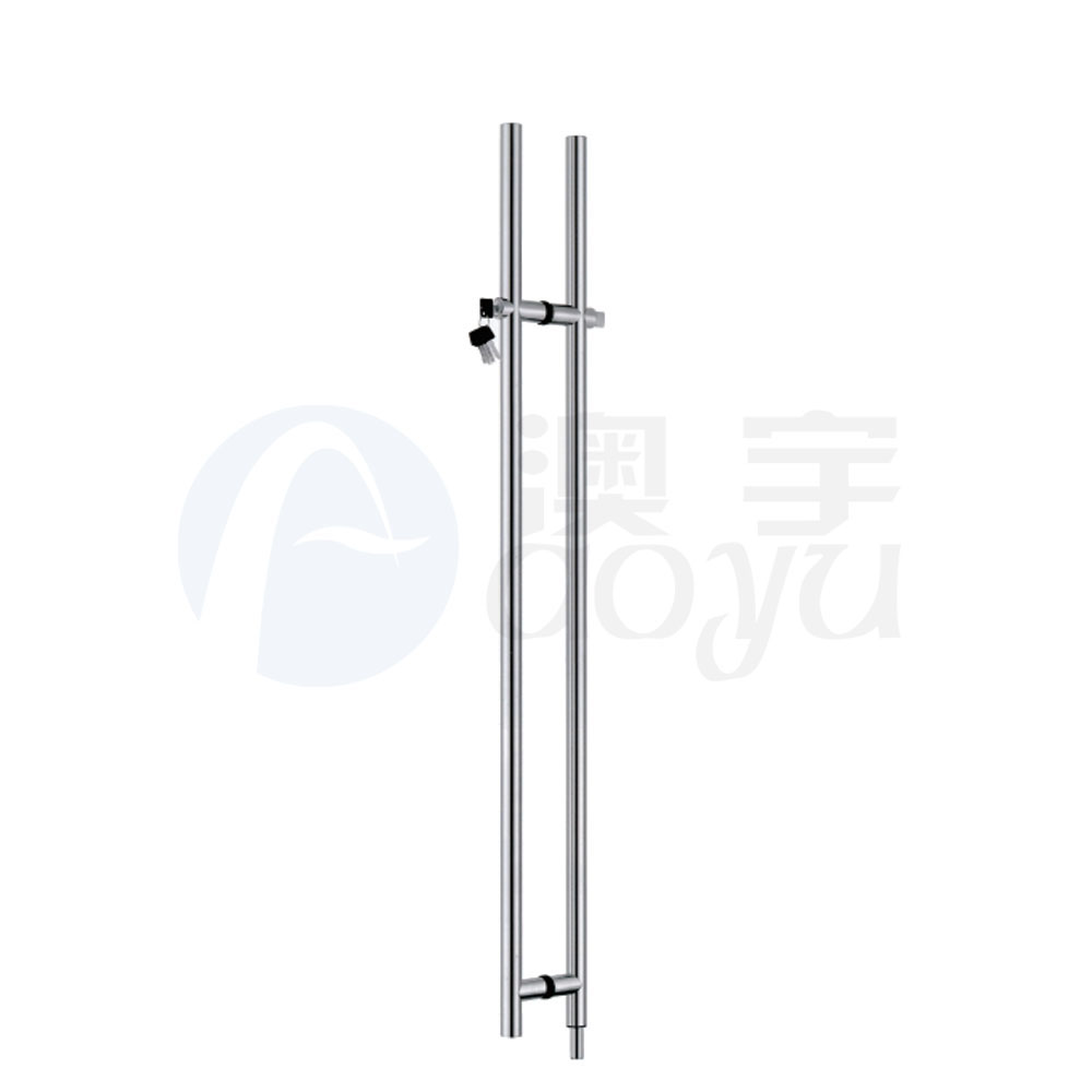 glass door lock with handle