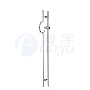 glass door handle with lock