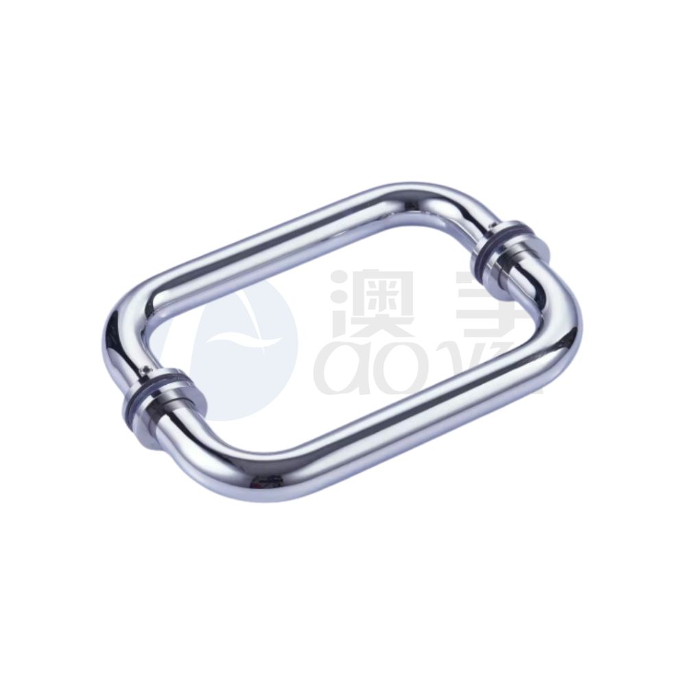 Shower door grab handle