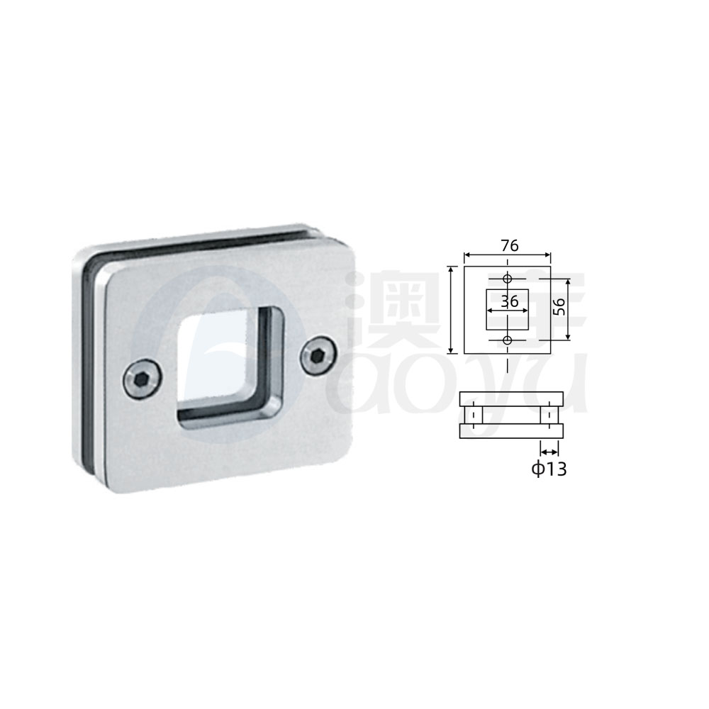 Glass shower door handles