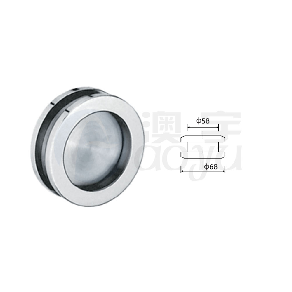 Handle shower glass door