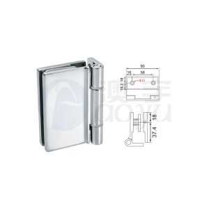 frameless shower door hinged