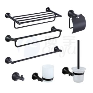 Black towel bar