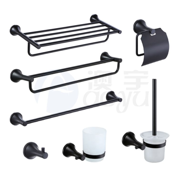 Black towel bar