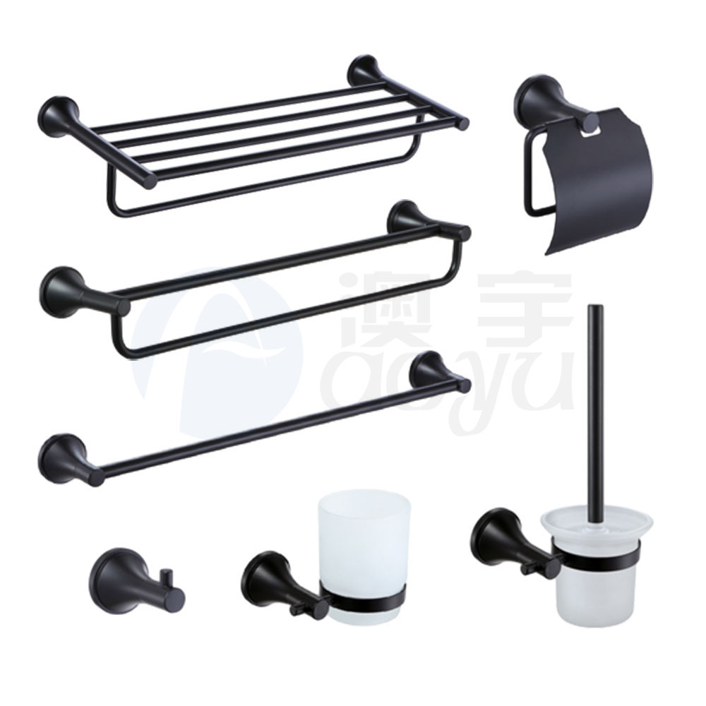 Black towel bar