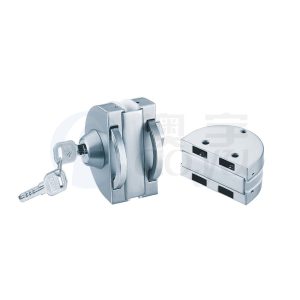 Sliding glass door lock with key