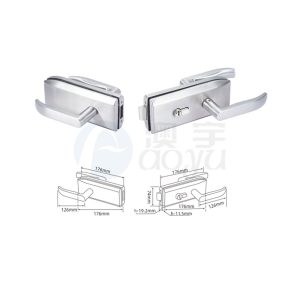 Double glass door lock