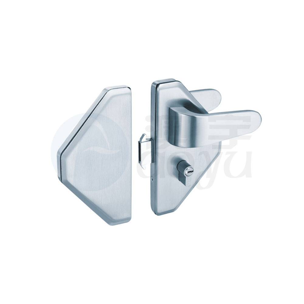 Glass to glass door lock
