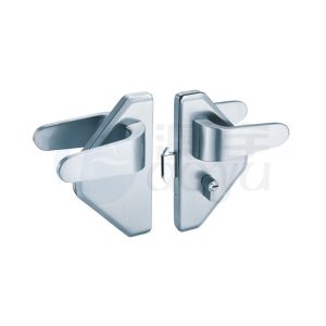 Frameless glass door lock