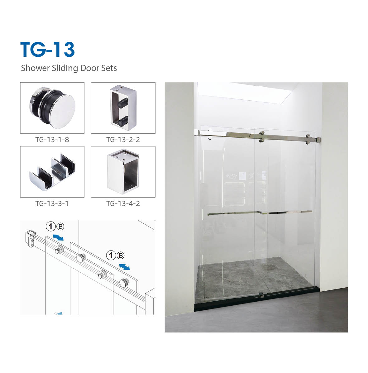 shower glass doors hardware